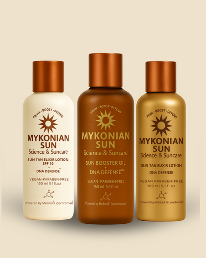 Smart Tan System™ – Prime, Boost & Defend - Complete bundle with Lotion, Oil & SPF 10
